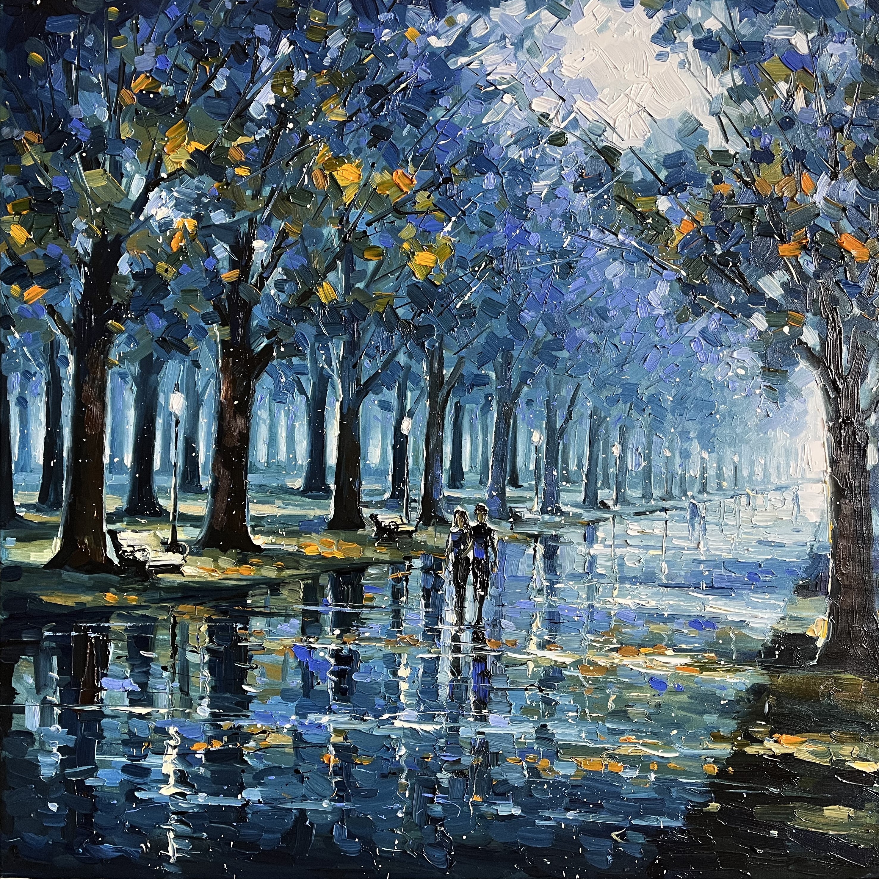 Park Alley — original oil painting by Volodymyr Piven