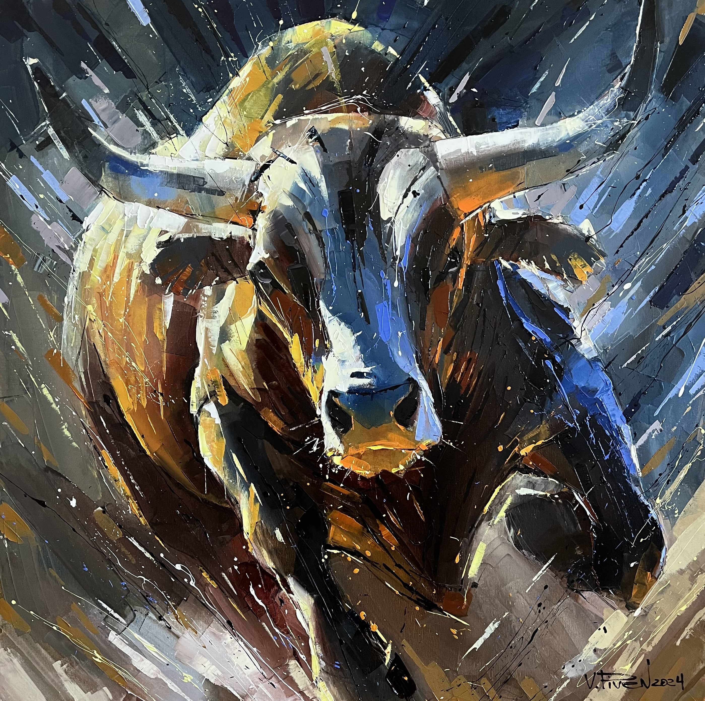 Dynamic — original oil painting by Volodymyr Piven