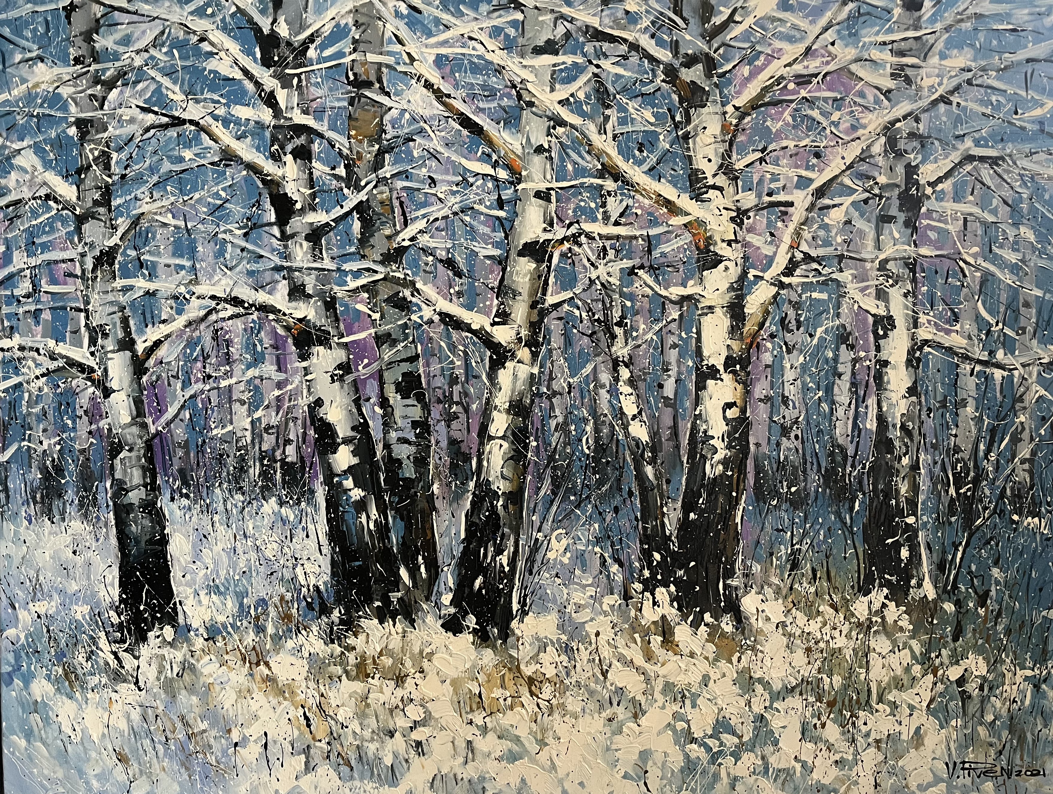 Snowy — original oil painting by Volodymyr Piven